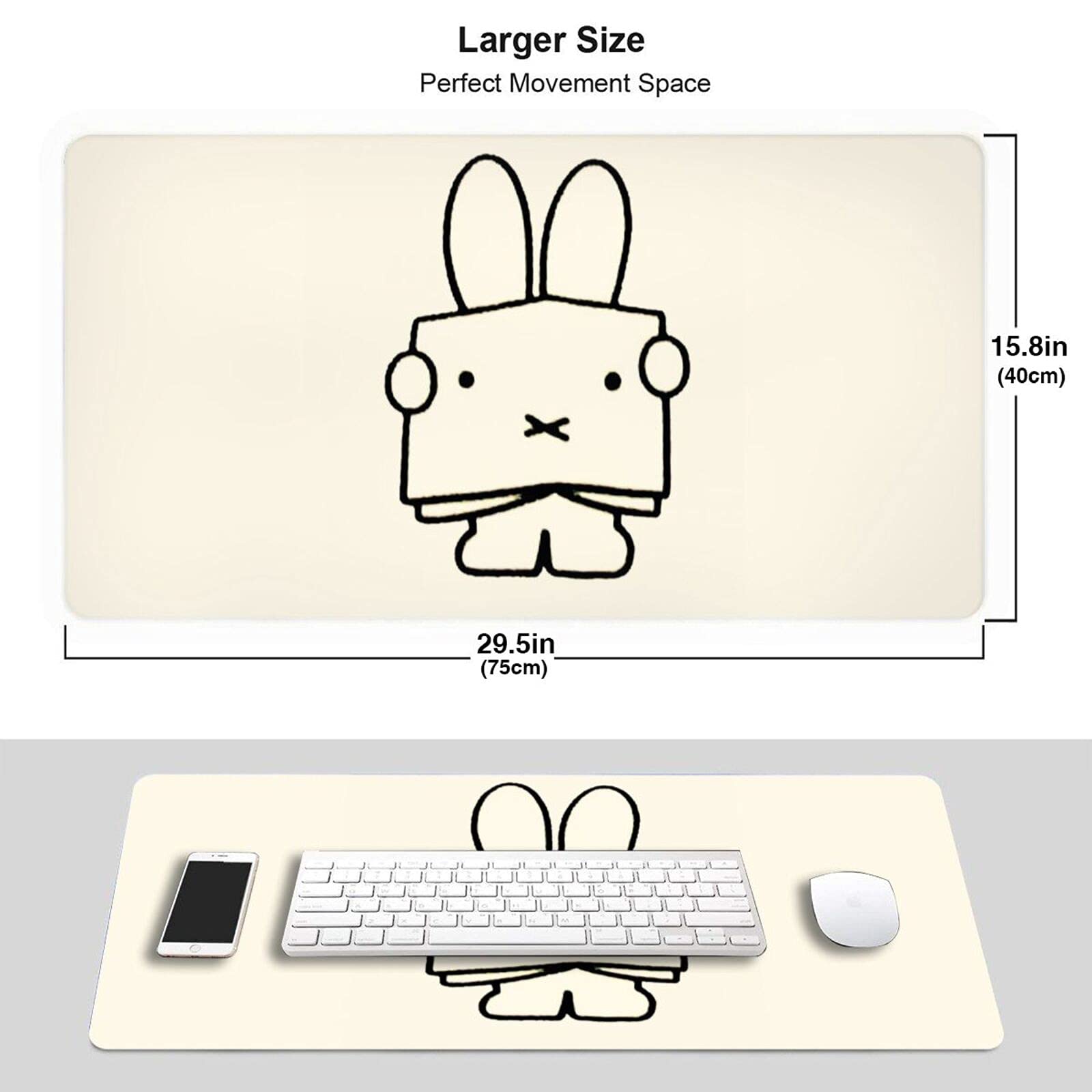 Amazon.co.jp：ミッフィー Miffy マウスパッド 大型 超大型 デスク